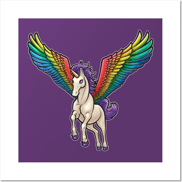 Pegasus Unicorn Wall Art by DerryProducts